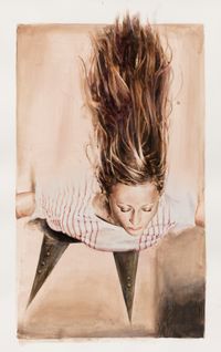 The Leap by Jan De Maesschalck contemporary artwork painting, works on paper