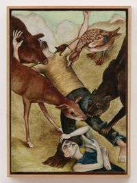 Christopher beset by beasts by Cheri Smith contemporary artwork painting