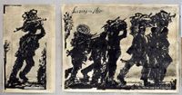 Refugees I & II: (Leaning On Air & God's Opinion is Unknown) by William Kentridge contemporary artwork works on paper