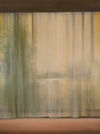 Landscape with curtain 2 by Park Kyung-A contemporary artwork painting, works on paper