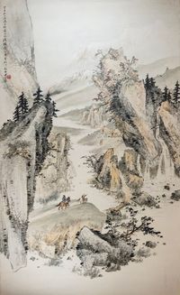 Landscape of Qilian Mountain by Guan Shanyue contemporary artwork painting, works on paper, drawing