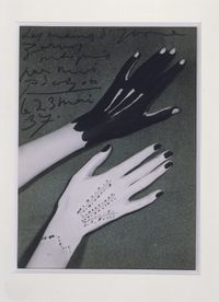 Hands of Yvonne Zervos painted by Pablo Picasso by Man Ray contemporary artwork print