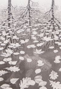 Three Worlds by M.C. Escher contemporary artwork print