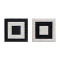 Two white and black structures on black and white. Diptych by Fernando Daza contemporary artwork 1