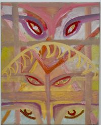 I eyes by Layla Rudneva-Mackay contemporary artwork painting, works on paper