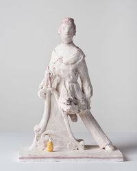 Woman with Pineapple by Linda Marrinon contemporary artwork ceramics