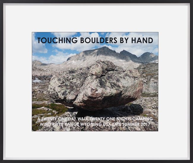 Touching Boulders By Hand. Wyoming USA 2017 by Hamish Fulton contemporary artwork