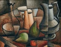 Nature morte aux fruits by Jean Metzinger contemporary artwork painting, works on paper
