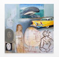 Car + Whale by Simon Stone contemporary artwork painting
