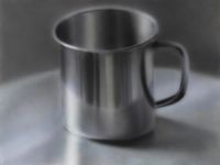Stainless steel mug by Zhang Yangbiao contemporary artwork painting