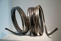 Three Indeterminate Lines by Bernar Venet contemporary artwork sculpture