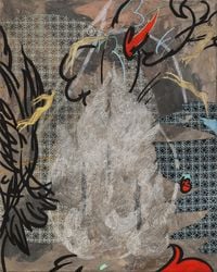 불 뛰어넘기 by Woo Min Jung contemporary artwork painting, mixed media