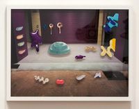 Sea and Pus (Photograph of Purple Wall) by Teppei Kaneuji contemporary artwork mixed media