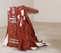 Barricade (English Red / Venetian Red) by Angela De La Cruz contemporary artwork painting, sculpture