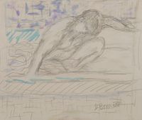 Nu accroupi by Pierre Bonnard contemporary artwork painting, works on paper