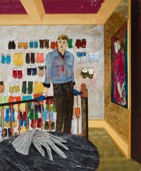 Case study (Harvey, Palmist/glove collector) by Hernan Bas contemporary artwork painting