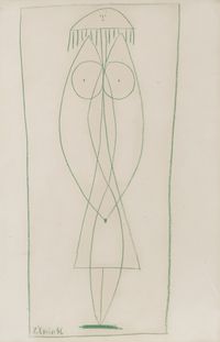 Nu debout (Françoise) by Pablo Picasso contemporary artwork painting, drawing