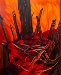 Charred Forest at Goose Pond by Rachel MacFarlane contemporary artwork painting
