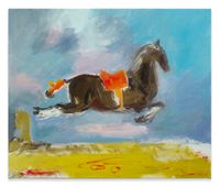 tiny leaping for joy by Karen Kilimnik contemporary artwork painting