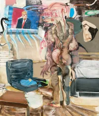 The Hotel Room by Adrian Ghenie contemporary artwork painting