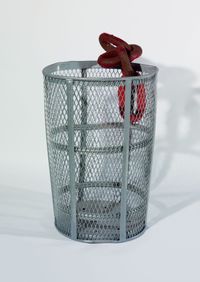 Chain Trashcan by Mark Handforth contemporary artwork sculpture