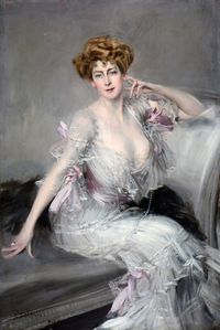 Portrait of Anna Elisabeth (née Been) Hansen by GIOVANNI BOLDINI contemporary artwork painting, works on paper