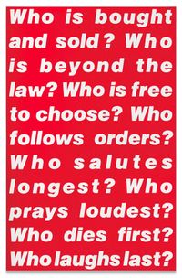 Untitled (Questions) by Barbara Kruger contemporary artwork print