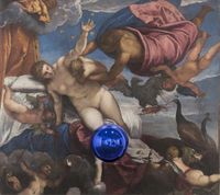 Gazing Ball (Tintoretto The Origin of the Milky Way) by Jeff Koons contemporary artwork painting, works on paper, sculpture