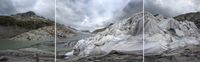 Rhonegletscher II (Triptychon) by Thomas Wrede contemporary artwork painting