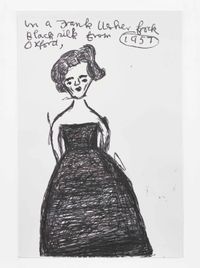 Frank Usher Frock by Rose Wylie contemporary artwork painting, works on paper