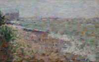 Le mouillage à Grandcamp by Georges Seurat contemporary artwork painting, works on paper
