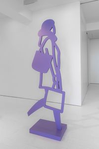 Two bags fur hood. by Julian Opie contemporary artwork works on paper, sculpture