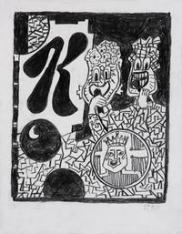 K-Pop #1 by Derek Boshier contemporary artwork works on paper, drawing