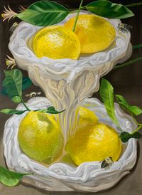 Two Tier Porcelain with Lemons by Gerald Davis contemporary artwork painting