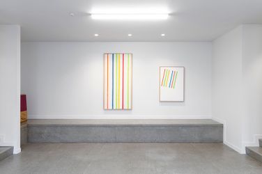 Exhibition view: Ian Scott, Sprayed Stripe Paintings, 1974–1976, Hamish McKay, Wellington (30 March–20 April 2022). Courtesy Hamish McKay. Photo: Cheska Brown.