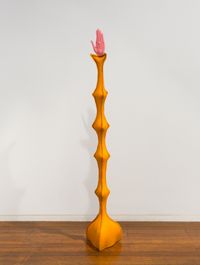 Anamorph burnt orange by Caroline Rothwell contemporary artwork sculpture