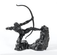 Héraklès Archer, huitième étude - modèle intermédiaire définitif by Émile-Antoine Bourdelle contemporary artwork sculpture