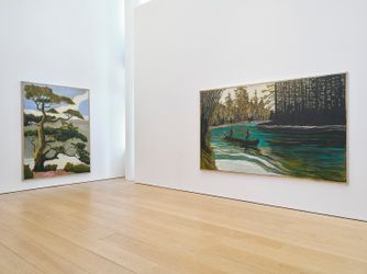 Exhibition view: Billy Childish, Spirit Guides and Other Guardians Joining Heaven and Earth, Lehmann Maupin, West 24th Street, New York (10 November 2022–7 January 2023). Courtesy the artist and Lehmann Maupin, New York, Hong Kong, Seoul, and London. Photo: Daniel Kukla.