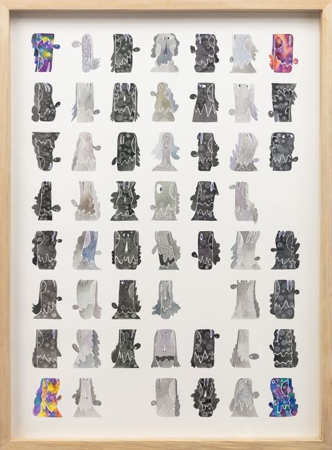 53 Heads D by Luis Lorenzana contemporary artwork