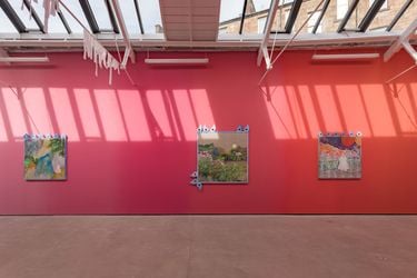 Exhibition view: Alberta Whittle, 'Even in the most beautiful place in the world, our breath can falter'., The Modern Institute, Osborne Street, Glasgow (6 October–11 November 2023). Courtesy The Artist and The Modern Institute/Toby Webster Ltd, Glasgow.Photo: Patrick Jameson.
