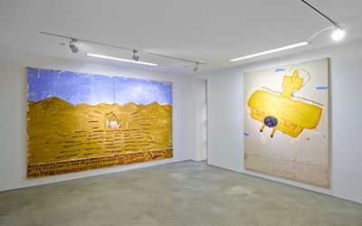 Exhibition view: Rose Wylie, What Means Something, CHOI&LAGER Gallery, Cologne (8 February–29 March 2014). Courtesy CHOI&LAGER Gallery.