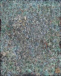 陳蔭羆, 靜, 1960s, 油彩‧混合媒材‧畫布, 152.2x121.7 cm
