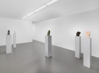 Exhibition view: William Tucker, Masks, Buchmann Box, Berlin (4 November–21 January 2023). Courtesy Buchmann Galerie.