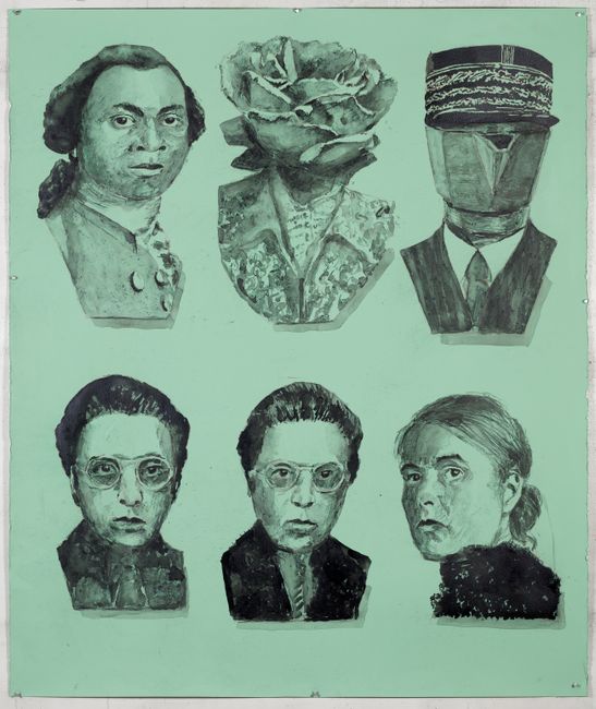 Six Heads Marseilles Martinique Ignatius S. et al. by William Kentridge contemporary artwork