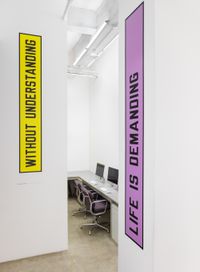 Lawrence Weiner study/encomium by Darren Bader contemporary artwork installation