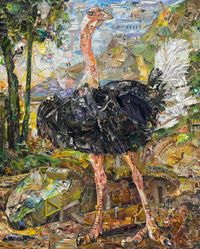 Pictures of Magazine 2: Study of Ostrich, After Nicasius Bernaerts by Vik Muniz contemporary artwork photography