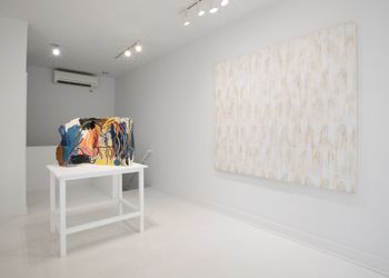 Exhibition view: Ghada Amer, Thicket, Goodman Gallery, East Hampton (22 June–3 July 2021). Courtesy Goodman Gallery.