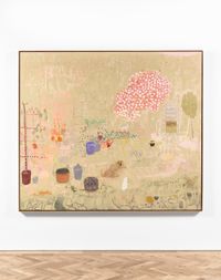 Walled garden (after Paul Klee) by Andrew Cranston contemporary artwork painting, works on paper