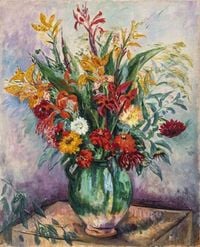 Vase vert et fleurs by Henri Manguin contemporary artwork painting