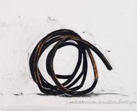 Two Indeterminate Lines by Bernar Venet contemporary artwork drawing